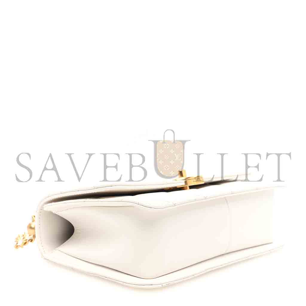 Ch*el master calfskin quilted perfect fit flap white (19*12*8cm)